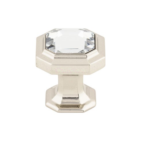 Top Knobs Crystal Emerald Knob 1 1/8" in Polished Nickel
