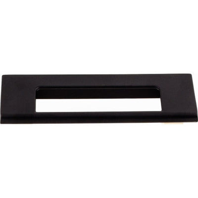 Top Knobs Europa Cut Out Tab Pull 3 3/4" c-c in Flat Black