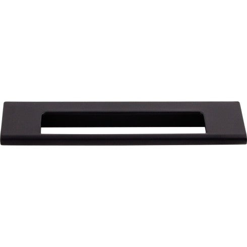 Top Knobs Europa Cut Out Tab Pull 5" c-c in Flat Black