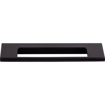 Top Knobs Europa Cut Out Tab Pull 5" c-c in Flat Black