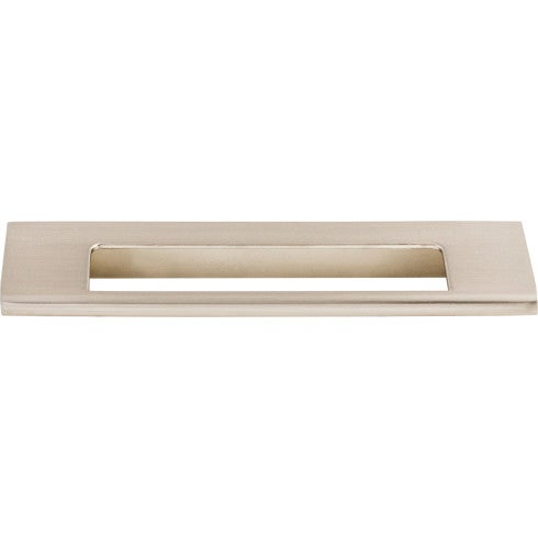 Top Knobs Europa Cut Out Tab Pull 5" c-c in Brushed Satin Nickel