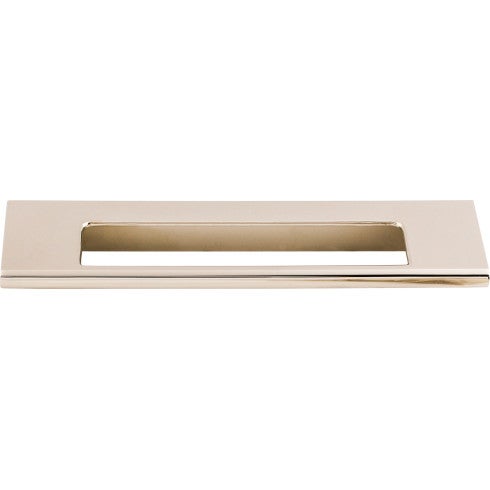 Top Knobs Europa Cut Out Tab Pull 5" c-c in Polished Nickel