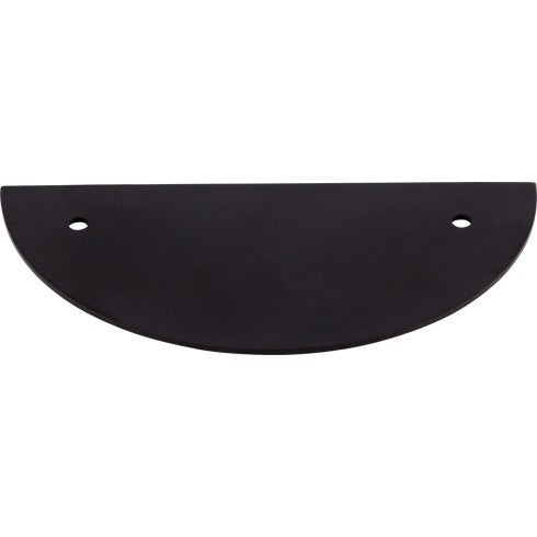 Top Knobs Half Circle Backplate 3 1/2" c-c in Flat Black