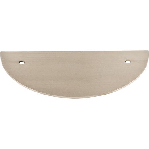 Top Knobs Half Circle Backplate 3 1/2" c-c in Brushed Satin Nickel