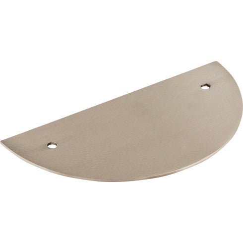Top Knobs Half Circle Backplate 3 1/2" c-c in Brushed Satin Nickel