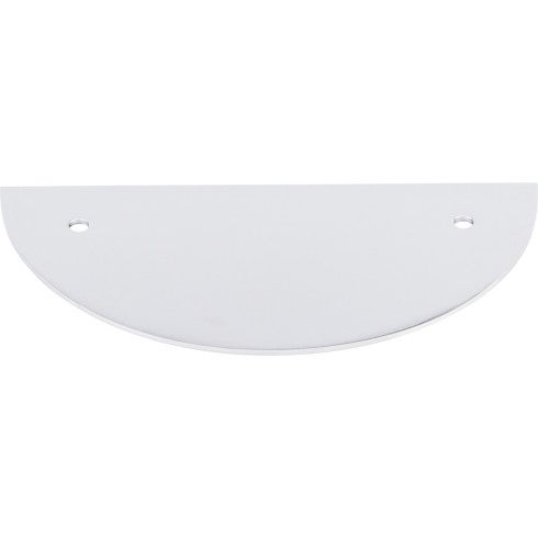 Top Knobs Half Circle Backplate 3 1/2" c-c in Polished Chrome