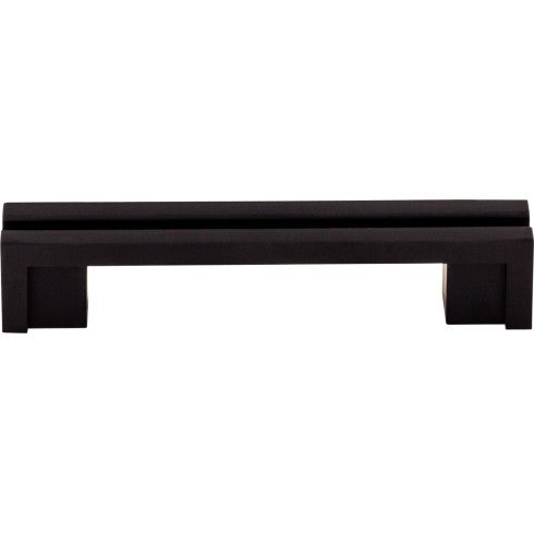 Top Knobs Flat Rail Pull 3 1/2" c-c in Flat Black