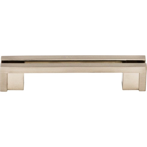 Top Knobs Flat Rail Pull 3 1/2" c-c in Brushed Satin Nickel