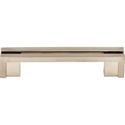Top Knobs Flat Rail Pull 3 1/2" c-c in Brushed Satin Nickel