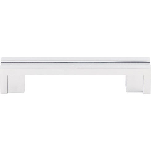Top Knobs Flat Rail Pull 3 1/2" c-c in Polished Chrome