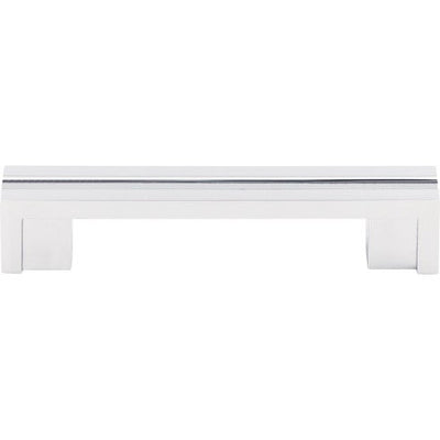Top Knobs Flat Rail Pull 3 1/2" c-c in Polished Chrome