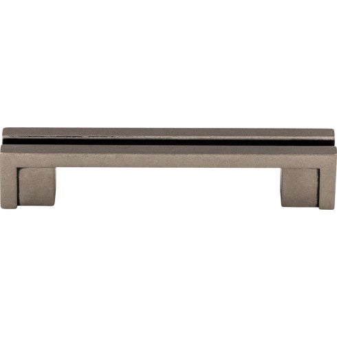Top Knobs Flat Rail Pull 3 1/2" c-c in Pewter Antique