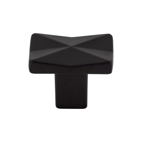 Top Knobs Quilted Knob 1 1/4" in Flat Black