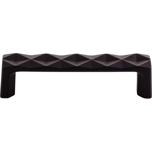 Top Knobs Quilted Pull 3 3/4" c-c in Flat Black