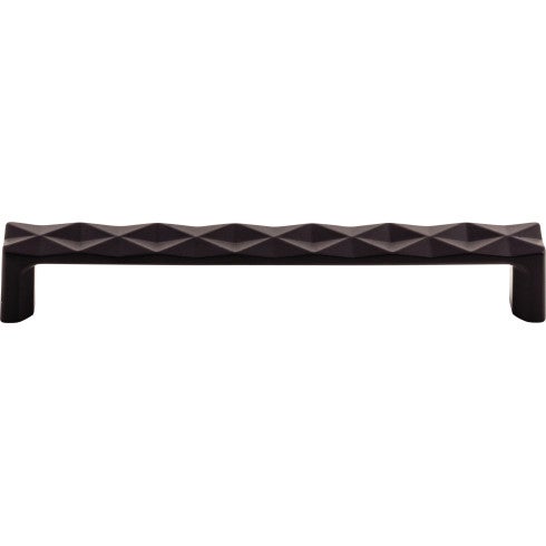 Top Knobs Quilted Pull 6 5/16" c-c in Flat Black