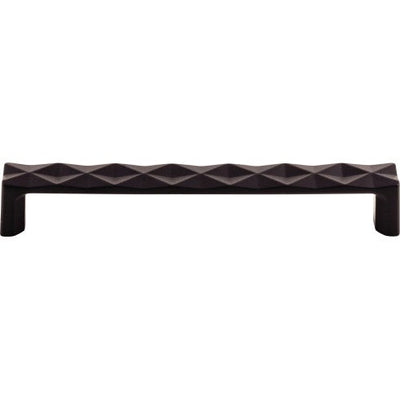 Top Knobs Quilted Pull 6 5/16" c-c in Flat Black