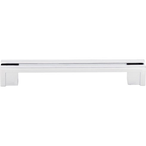 Top Knobs Flat Rail Pull 5" c-c in Polished Chrome
