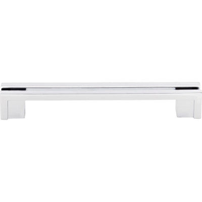 Top Knobs Flat Rail Pull 5" c-c in Polished Chrome