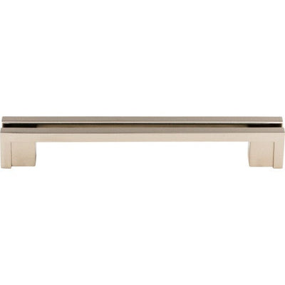 Top Knobs Flat Rail Pull 5" c-c in Polished Nickel