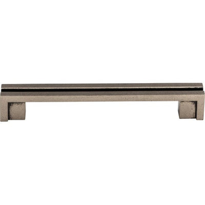 Top Knobs Flat Rail Pull 5" c-c in Pewter Antique