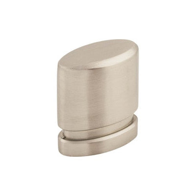 Top Knobs Oval Knob 1" in Brushed Satin Nickel