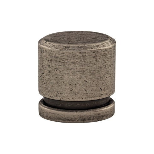 Top Knobs Oval Knob 1" in Pewter Antique