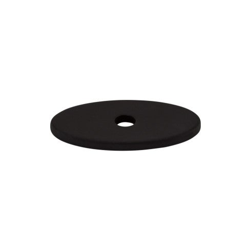 Top Knobs Oval Backplate 1 1/4" in Flat Black