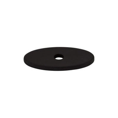 Top Knobs Oval Backplate 1 1/4" in Flat Black