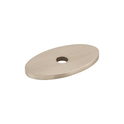 Top Knobs Oval Backplate 1 1/4" in Brushed Satin Nickel