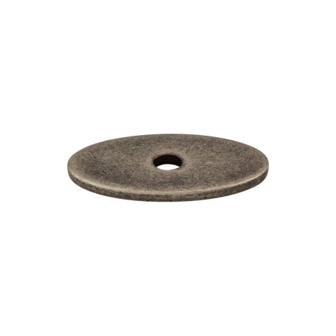 Top Knobs Oval Backplate 1 1/4" in Pewter Antique