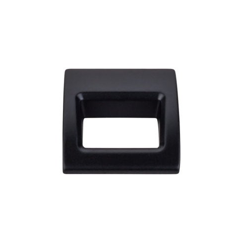 Top Knobs Tango Finger Pull 1 1/8" in Flat Black