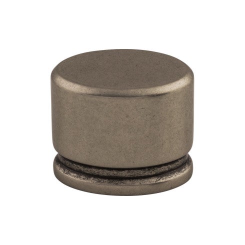 Top Knobs Oval Knob 1 3/8" in Pewter Antique