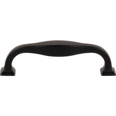 Top Knobs Contour Pull 3 3/4" c-c in Flat Black
