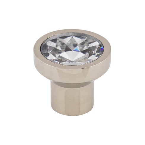 Top Knobs Wentworth Crystal Knob 13/16" in Polished Nickel