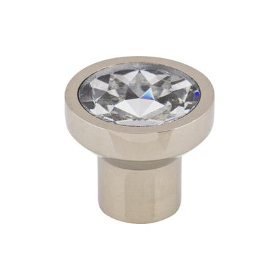 Top Knobs Wentworth Crystal Knob 13/16" in Polished Nickel