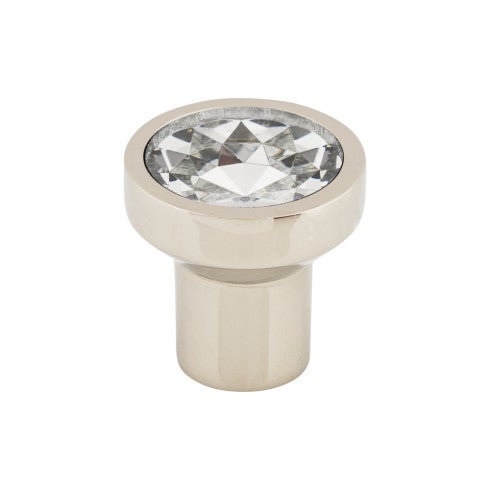 Top Knobs Wentworth Crystal Knob 1 1/8" in Polished Nickel