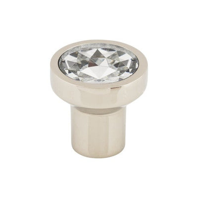 Top Knobs Wentworth Crystal Knob 1 1/8" in Polished Nickel