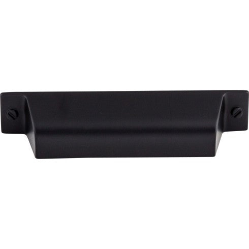 Top Knobs Channing Cup Pull 3 3/4" c-c in Flat Black
