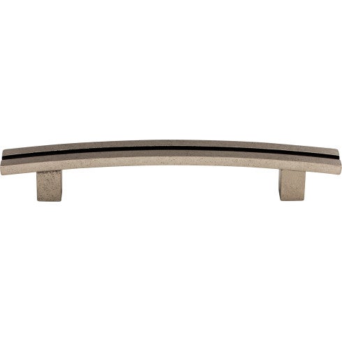 Top Knobs Inset Rail Pull 5" c-c in Pewter Antique