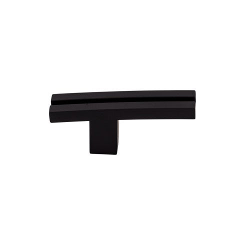 Top Knobs Inset Rail Knob 2 5/8" in Flat Black