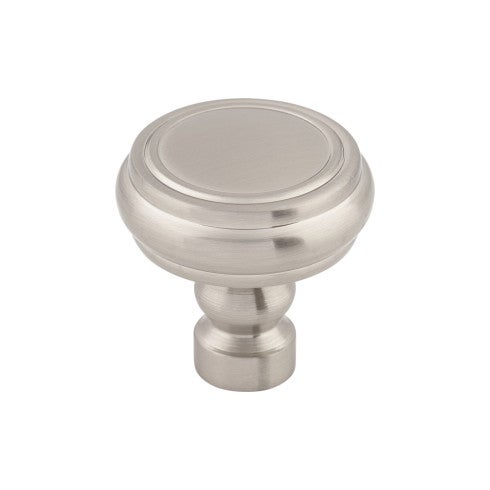 Top Knobs Brixton Rimmed Knob 1 1/4" in Brushed Satin Nickel
