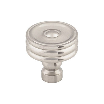 Top Knobs Brixton Ridged Knob 1 1/4" in Brushed Satin Nickel