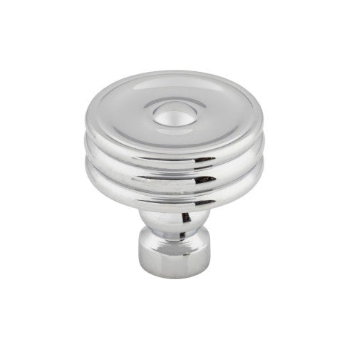 Top Knobs Brixton Ridged Knob 1 1/4" in Polished Chrome