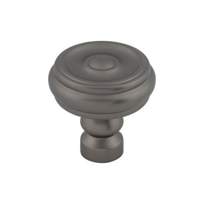 Top Knobs Brixton Button Knob 1 1/4" in Ash Gray