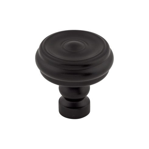Top Knobs Brixton Button Knob 1 1/4" in Flat Black
