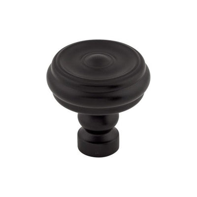 Top Knobs Brixton Button Knob 1 1/4" in Flat Black