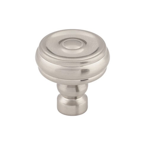 Top Knobs Brixton Button Knob 1 1/4" in Brushed Satin Nickel
