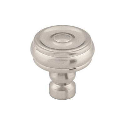 Top Knobs Brixton Button Knob 1 1/4" in Brushed Satin Nickel