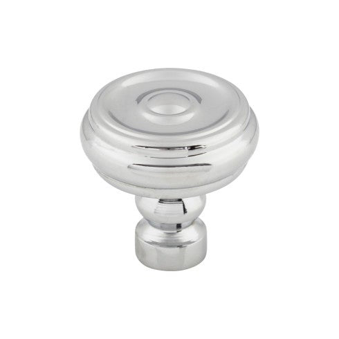 Top Knobs Brixton Button Knob 1 1/4" in Polished Chrome