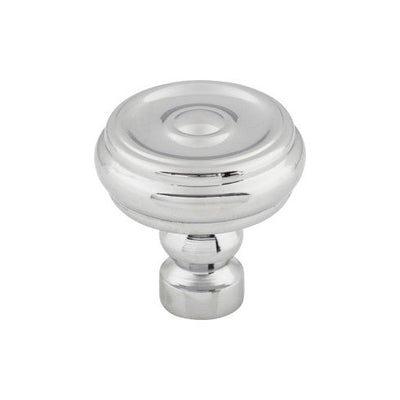 Top Knobs Brixton Button Knob 1 1/4" in Polished Chrome